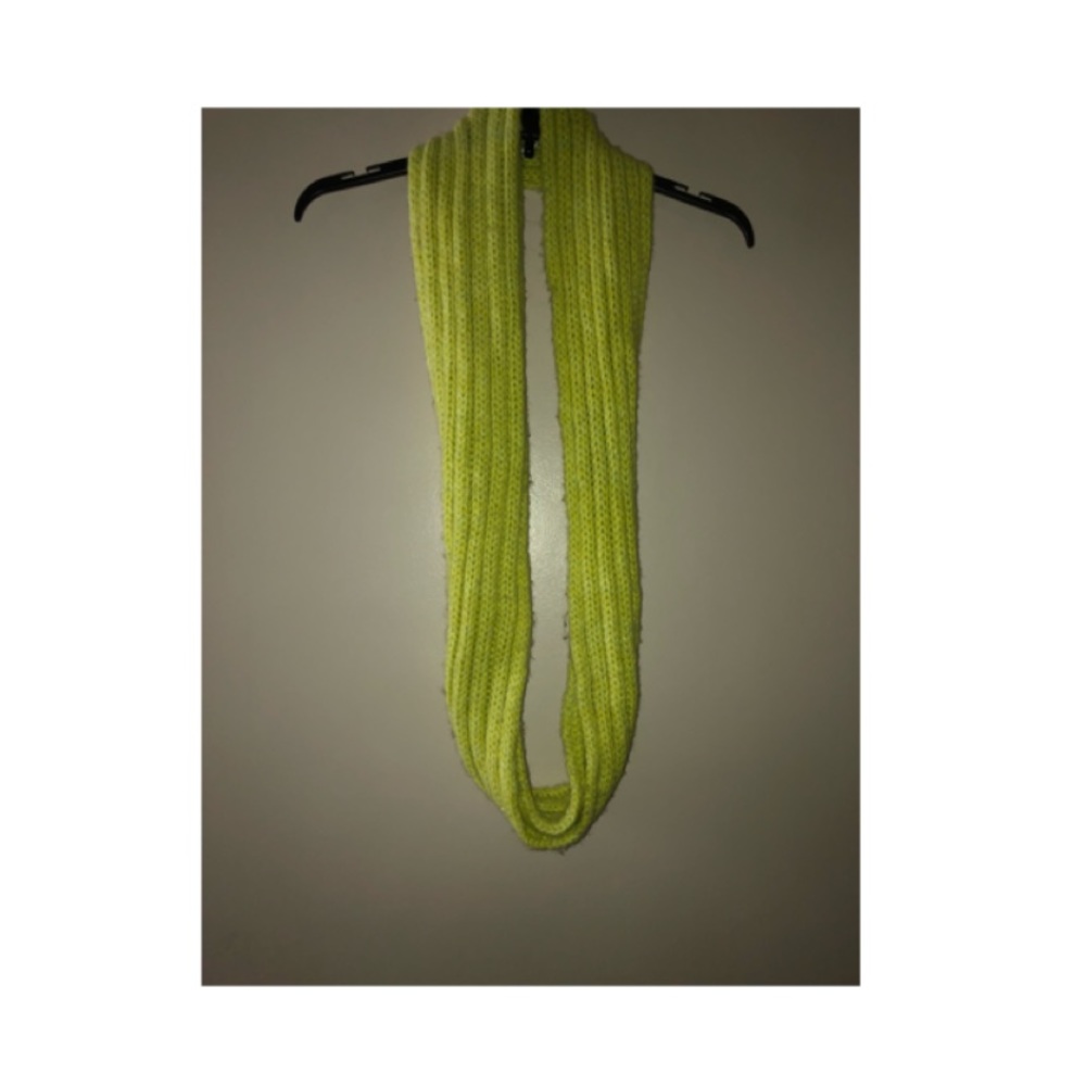 Bright neon yellow long scarf